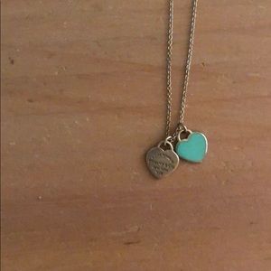 Tiffany double heart necklace